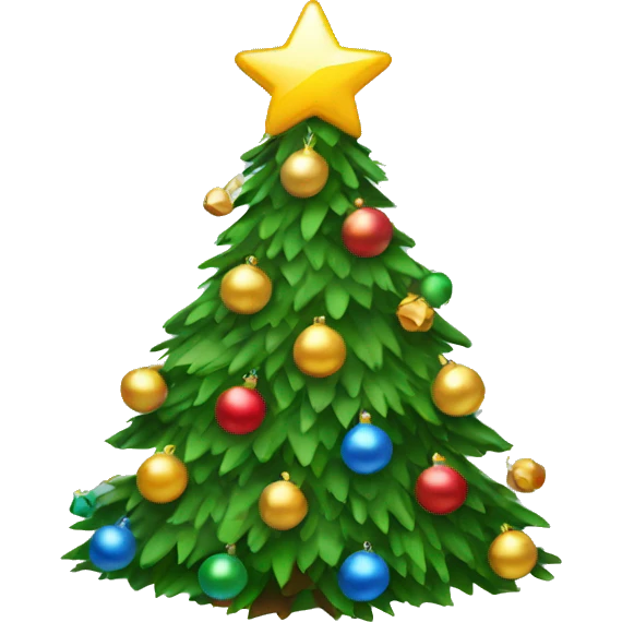 christmas tree with decorations  emoji