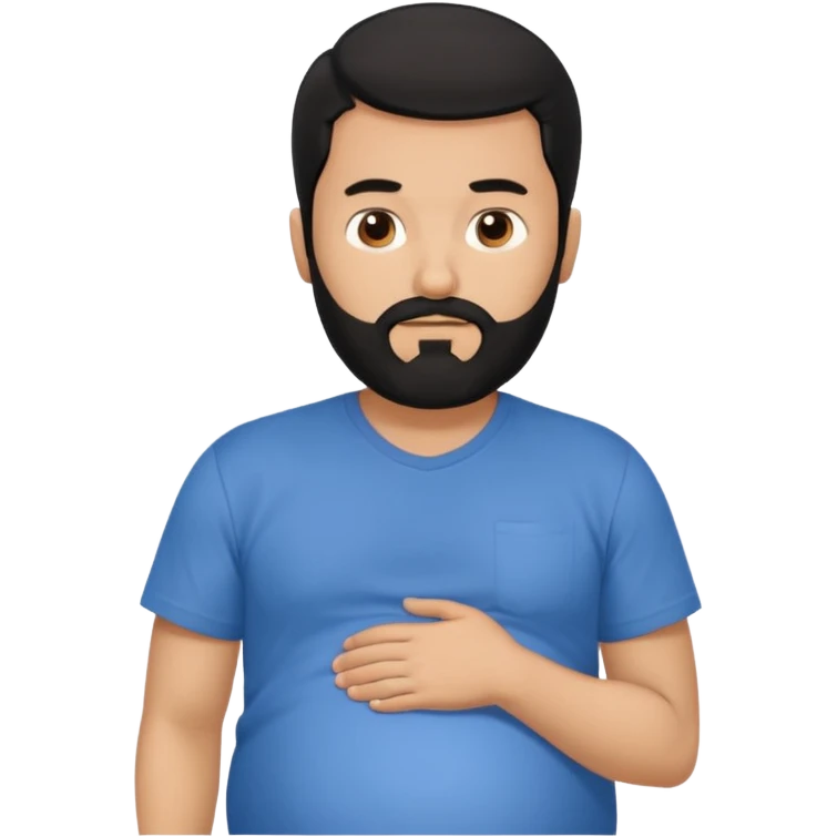 pregnant man with black beard and hair emoji