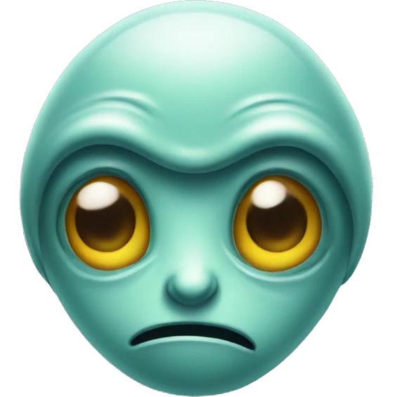 Sad alien  emoji