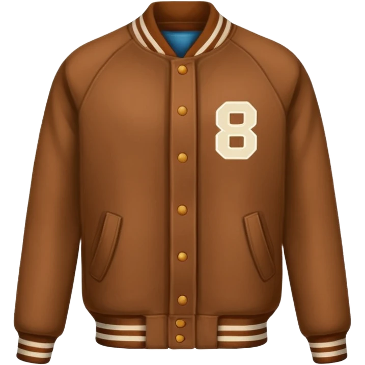 brown varsity jacket with number 85 right side chest 


 emoji