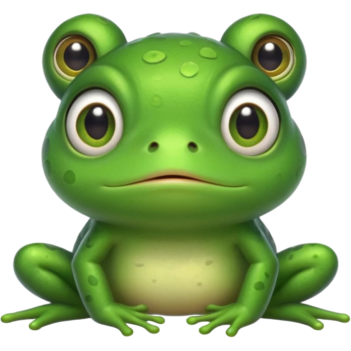 tired cute frog emoji