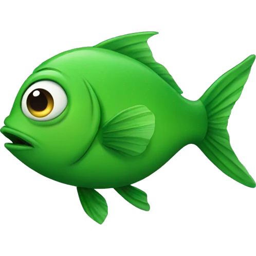 sad green fish emoji
