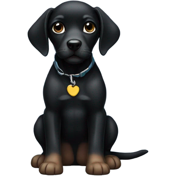 A black puppie emoji