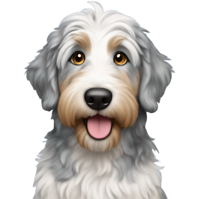 Blue Merle golden doodle emoji