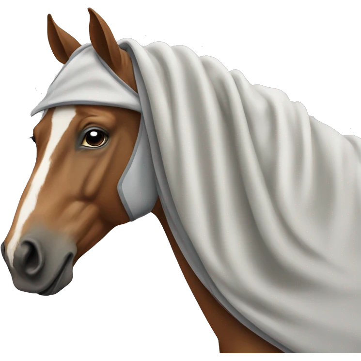 Horse wearing a hoodi emoji