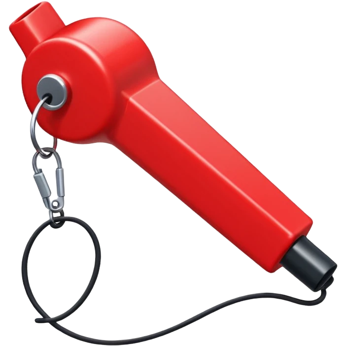 whistle in red emoji
