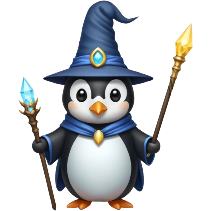 Penguin Wizard emoji