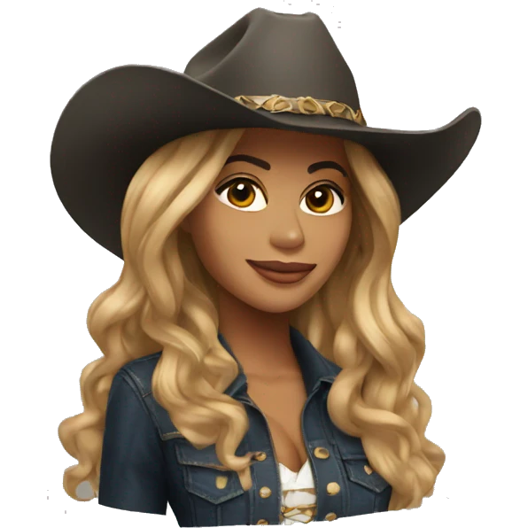 beyonce in cowboy hat emoji