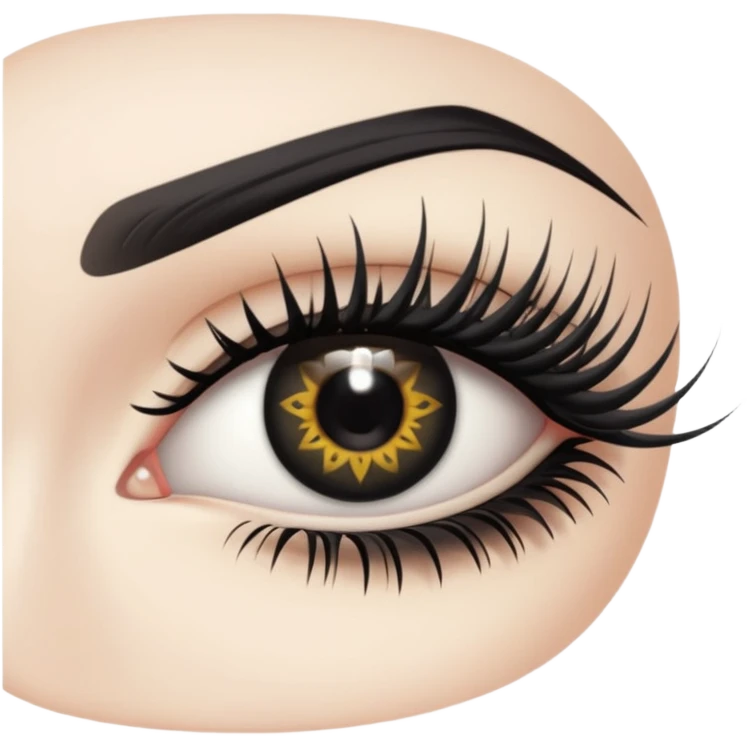 1 big pretty gothic female eye with long eyelashes  emoji