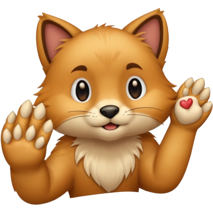 ⁠A twitching paw tapping or drumming against the screen. emoji