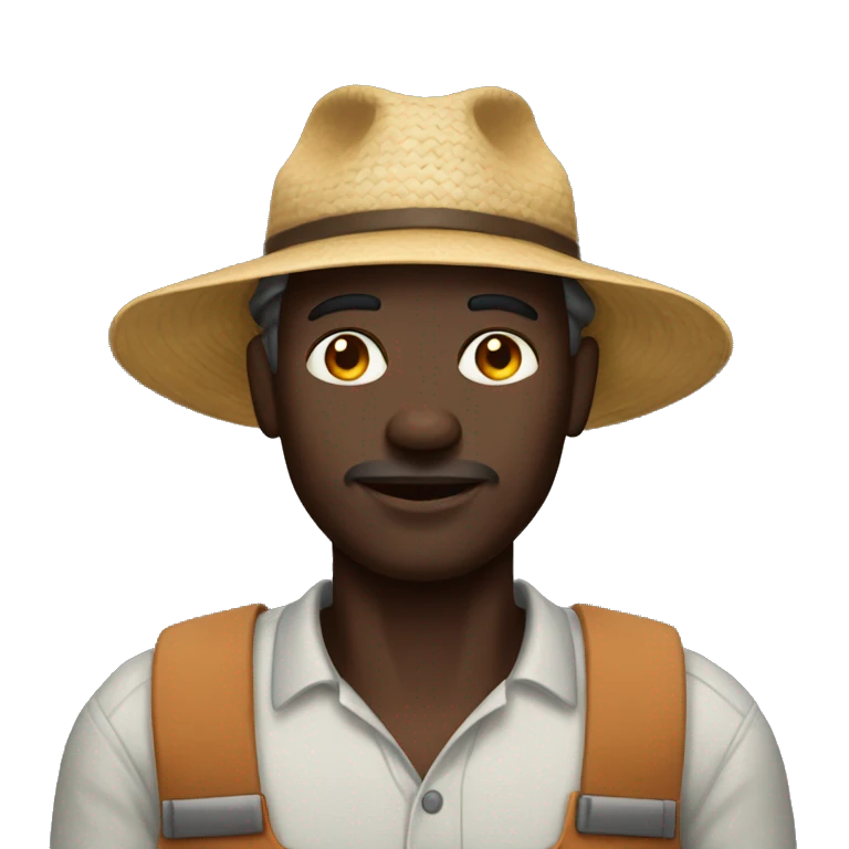dark-skinned man farmer emoji