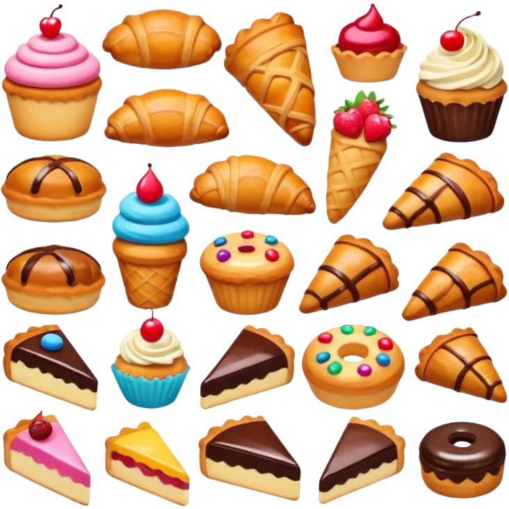 Stickers pastelería emoji