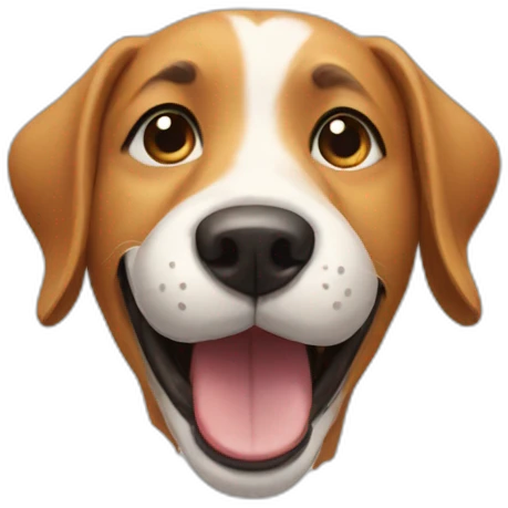 a happy dog emoji
