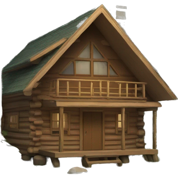 cabin in woods emoji