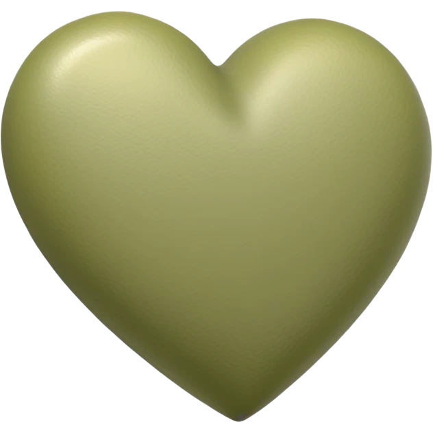 Pale olive aesthetic heart  emoji