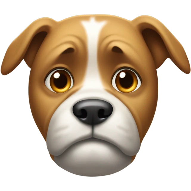 Dog frowning emoji