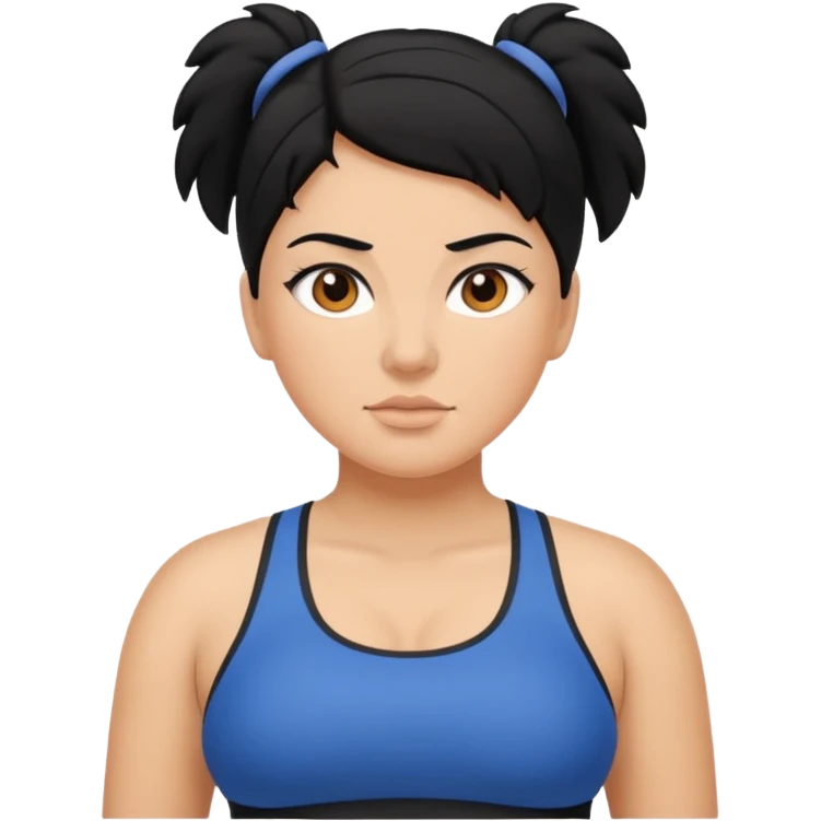 stocky woman running black hair emoji