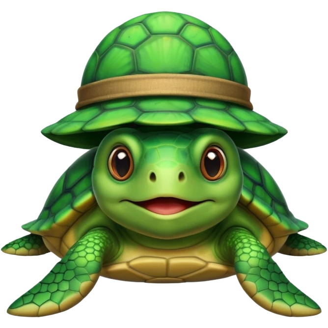 Turtle with hat emoji