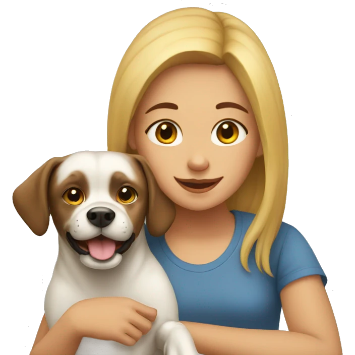 girl and dog emoji