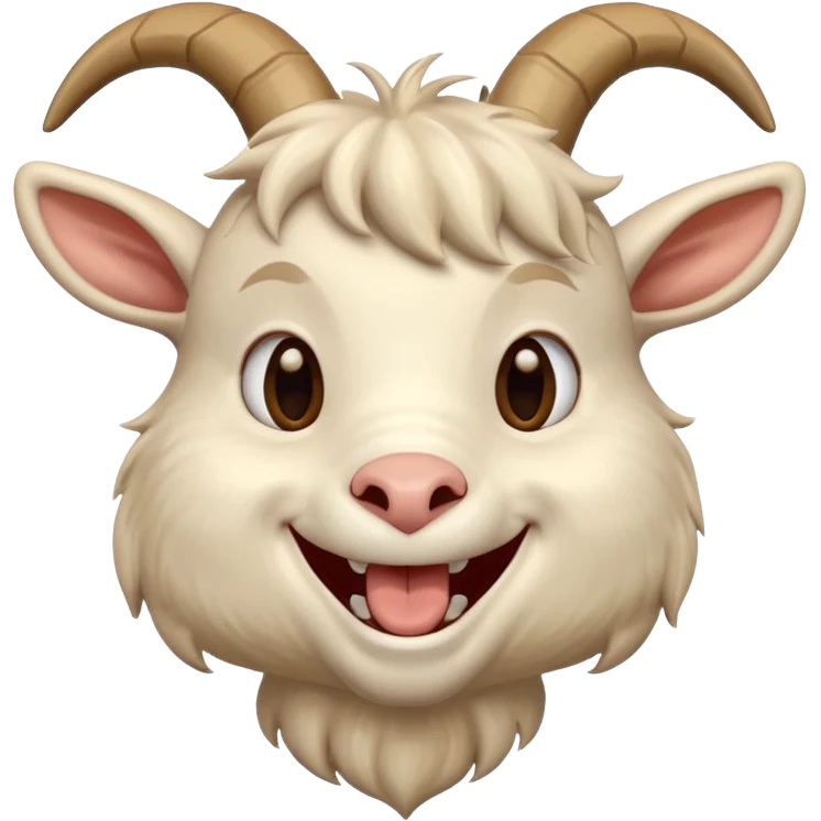 Goat laugh emoji