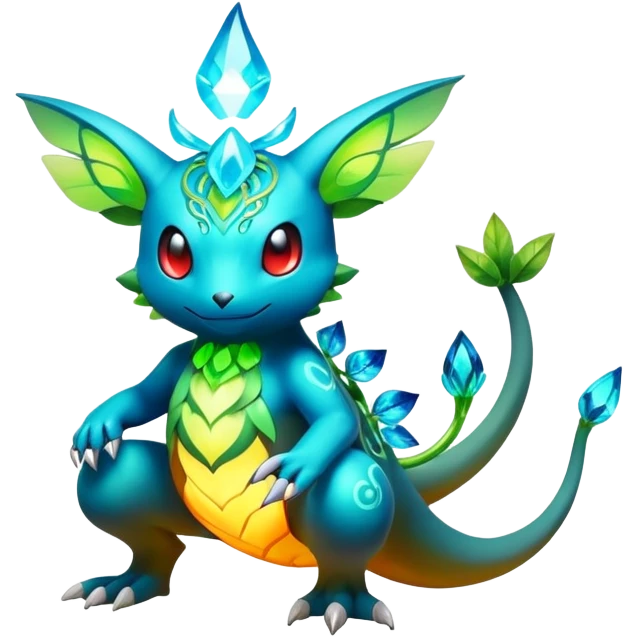 Elemental magical natural Pokémon-Fakémon-creature emoji