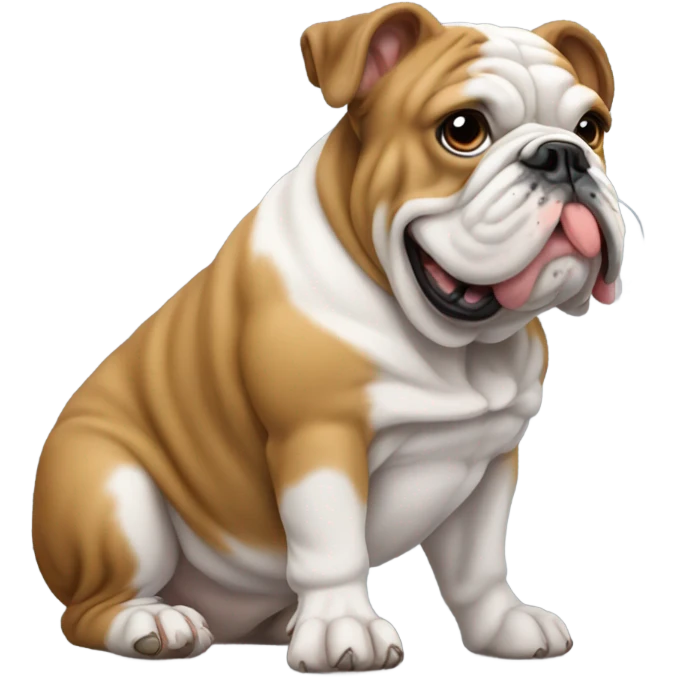 English bulldog pooping emoji