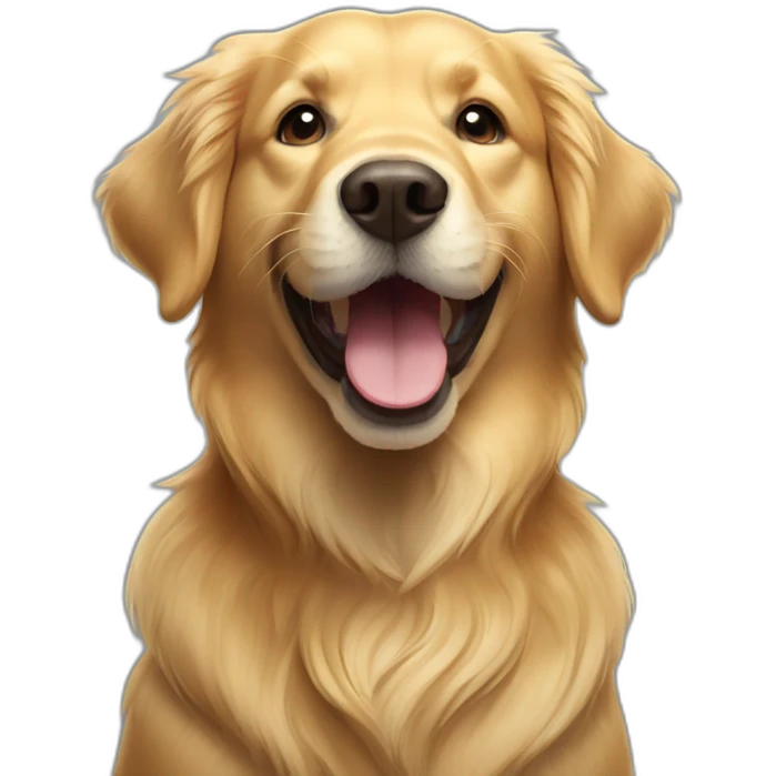 happy golden retriever emoji