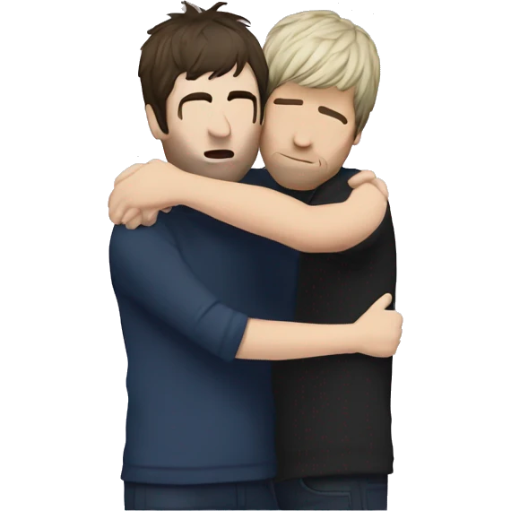 liam and noel gallagher hug emoji