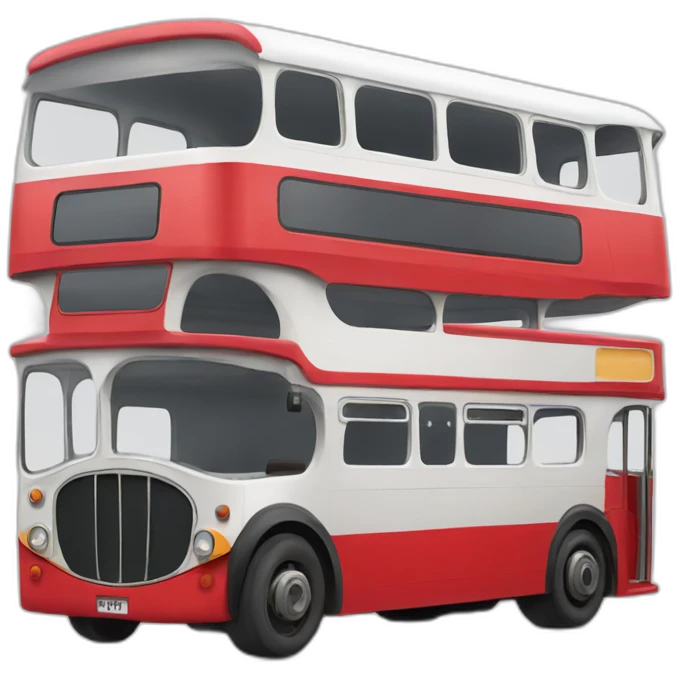Roofless double decker bus emoji