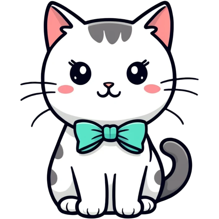 Cat with a bow  emoji