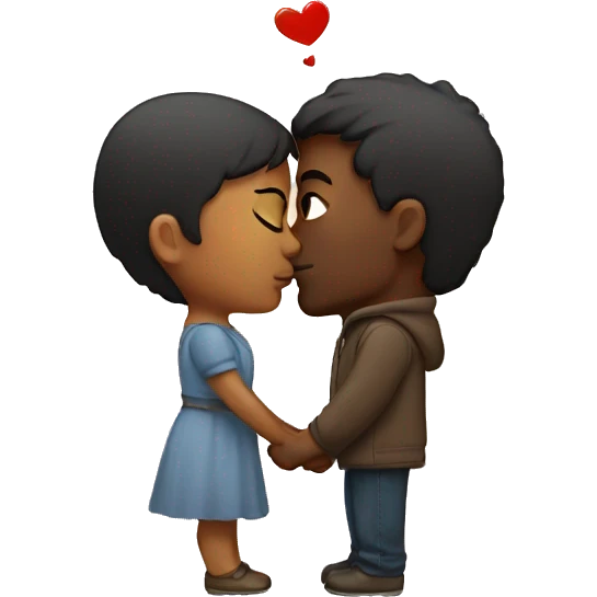 Beautiful couple kissing  emoji