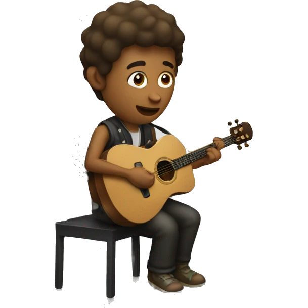 a musician making music in his macbook emoji