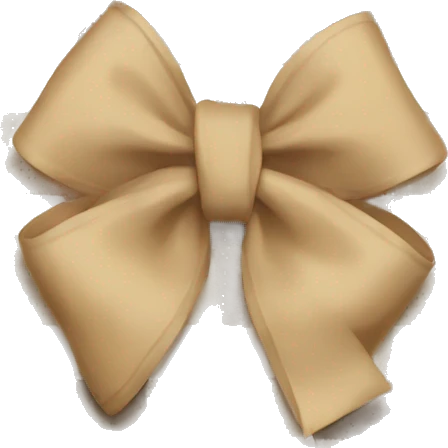 beige plaid bow emoji