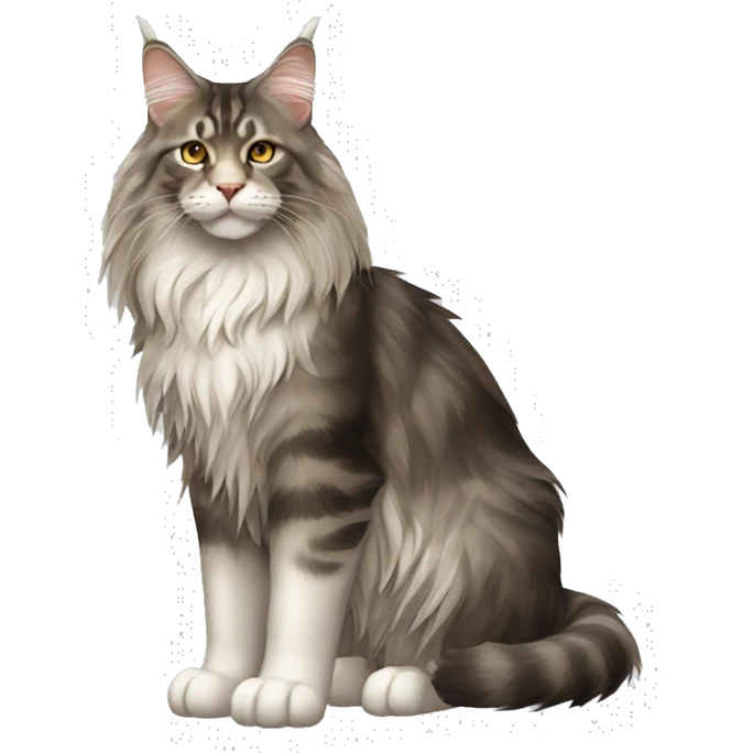 Maine Coon Cat Breed Full Body emoji