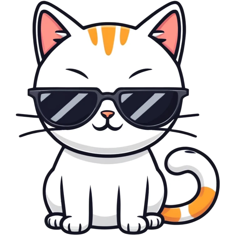 Cat with sunglasses emoji