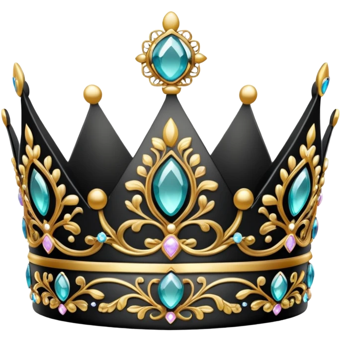 black princess crown emoji