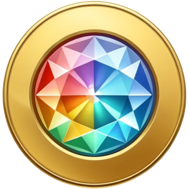 Diamond color coin emoji