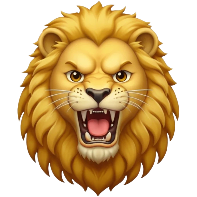 exceeding and roaring lion emoji