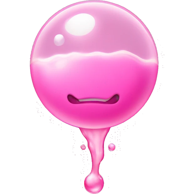 bubblety with pink liquid and a pink tube emoji
