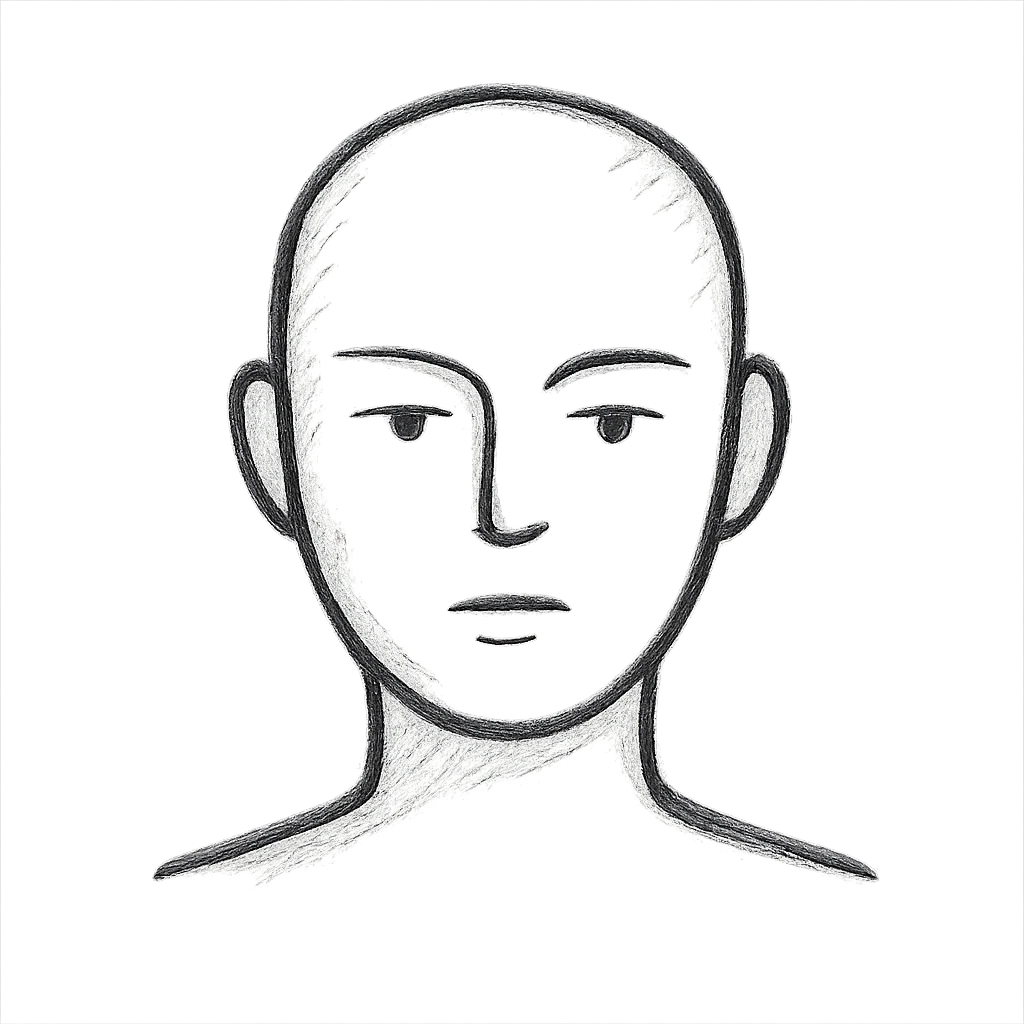 grey mannequin face, neutral expression, simple and clean design emoji
