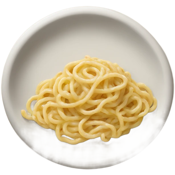 A plate of authentic cacio e pepe emoji
