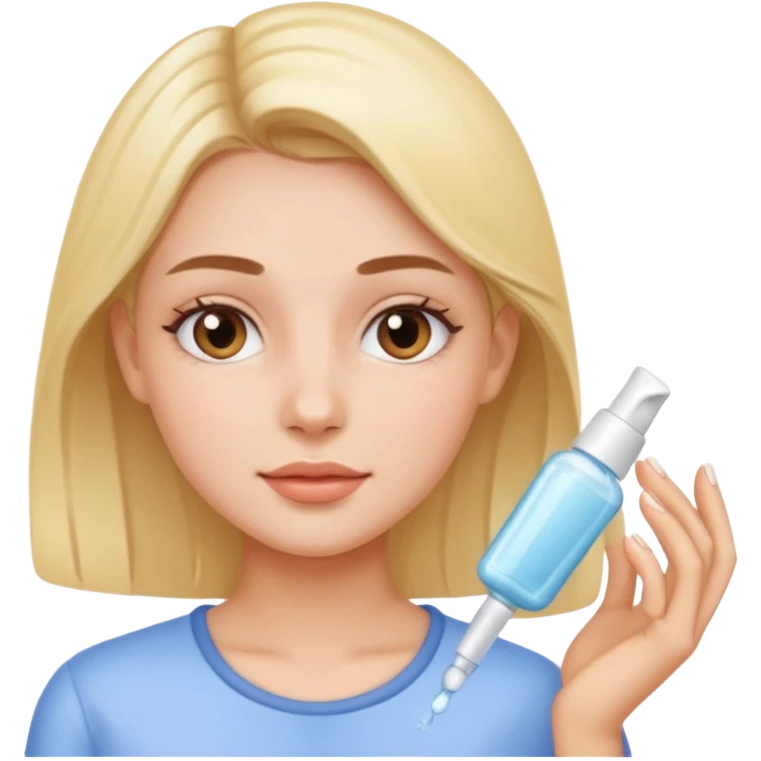 Girl with skincare emoji