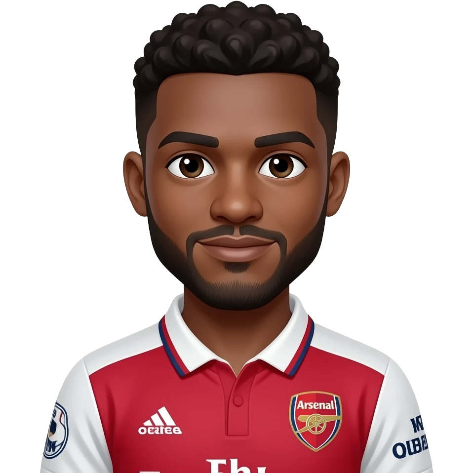 My avatar wearing an Arsenal jersey emoji