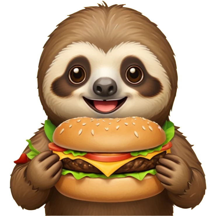 sloth eating mcdonald’s emoji