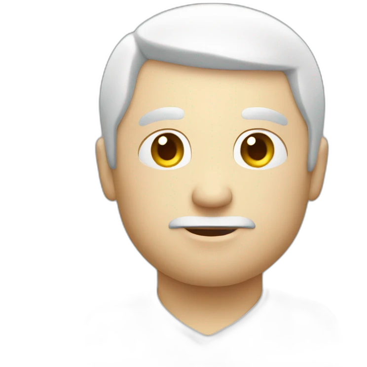Spherical white man emoji