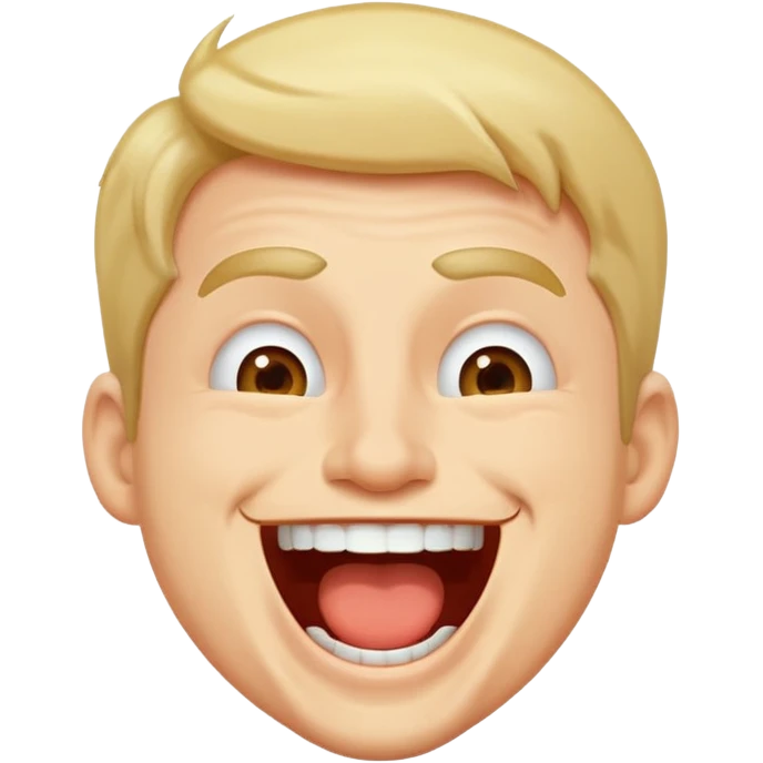 man laugh her mouth wide open emoji