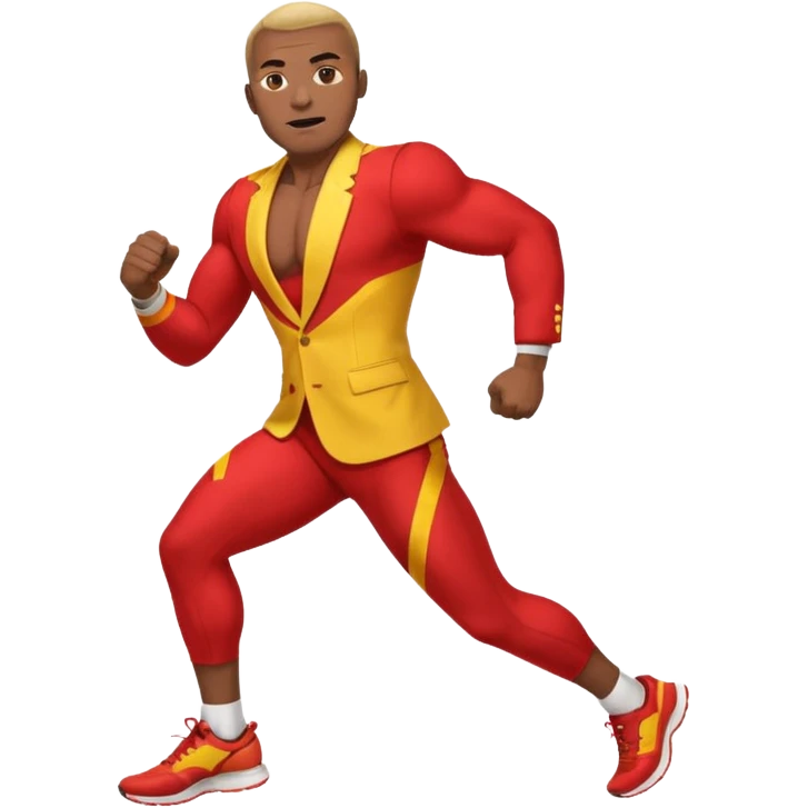 African American The Flash superhero in running pose emoji