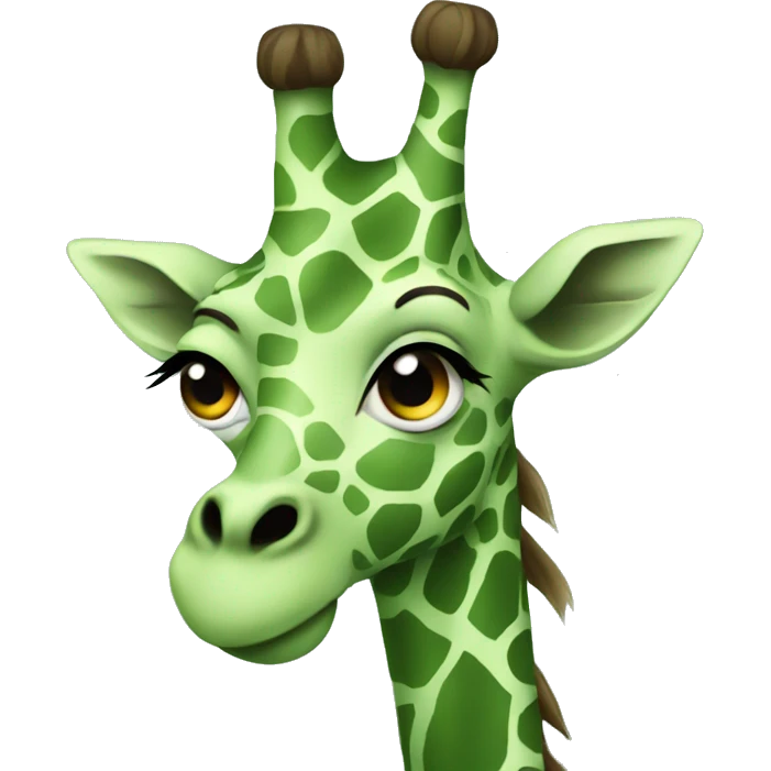 Green giraffe  emoji