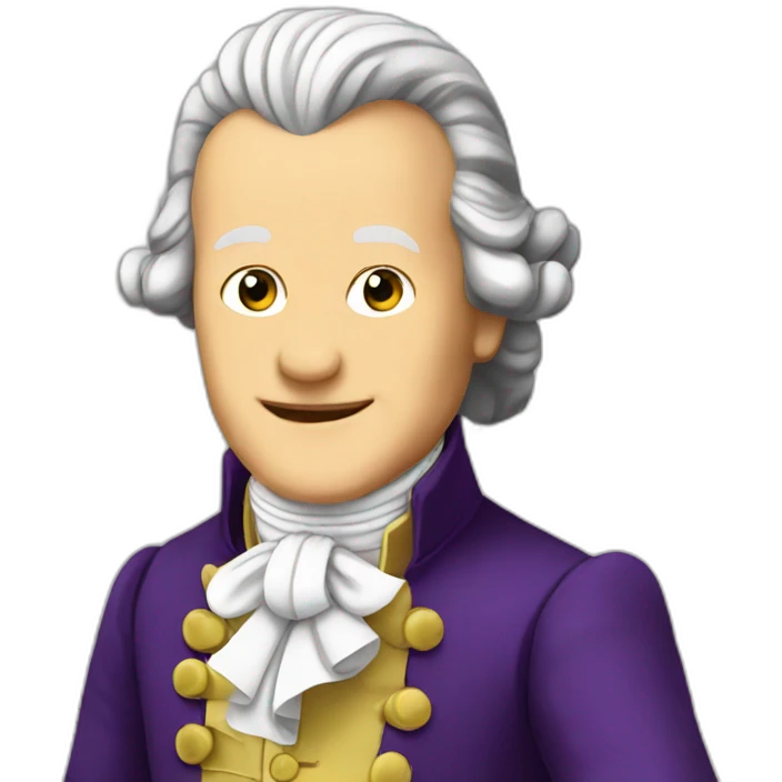 Mozart waving emoji