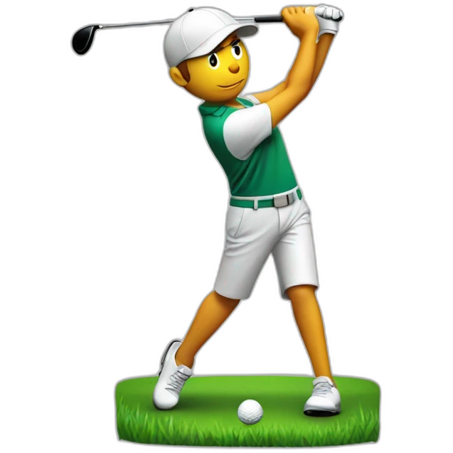 golf player from back hitting ball emoji